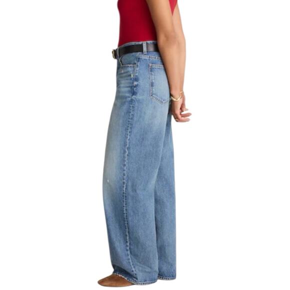 NWT Madewell The Petite Curvy Low Slung Baggy Jeans Distressed Women’s Size 31P - Picture 2 of 12